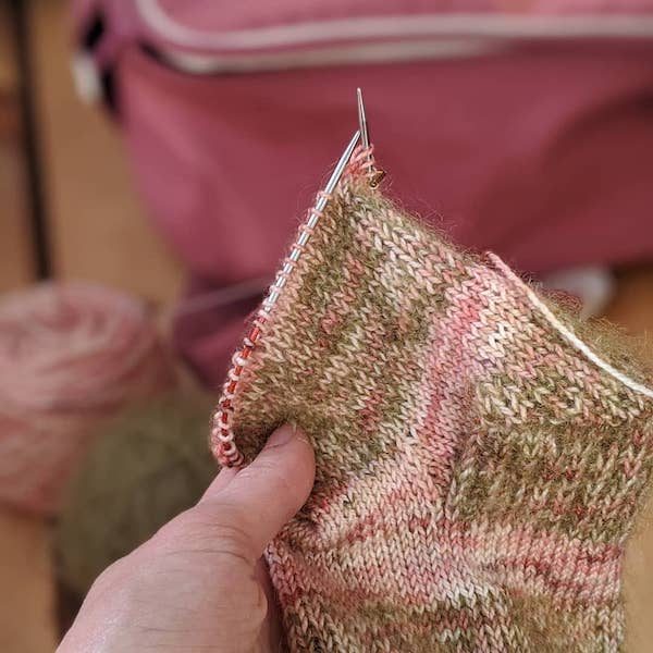 Talon des bas Redoux, doublés en mohair