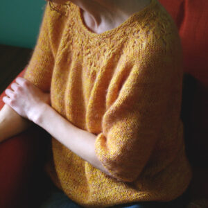 Larlar chandail tricoté avec motif de dentelle